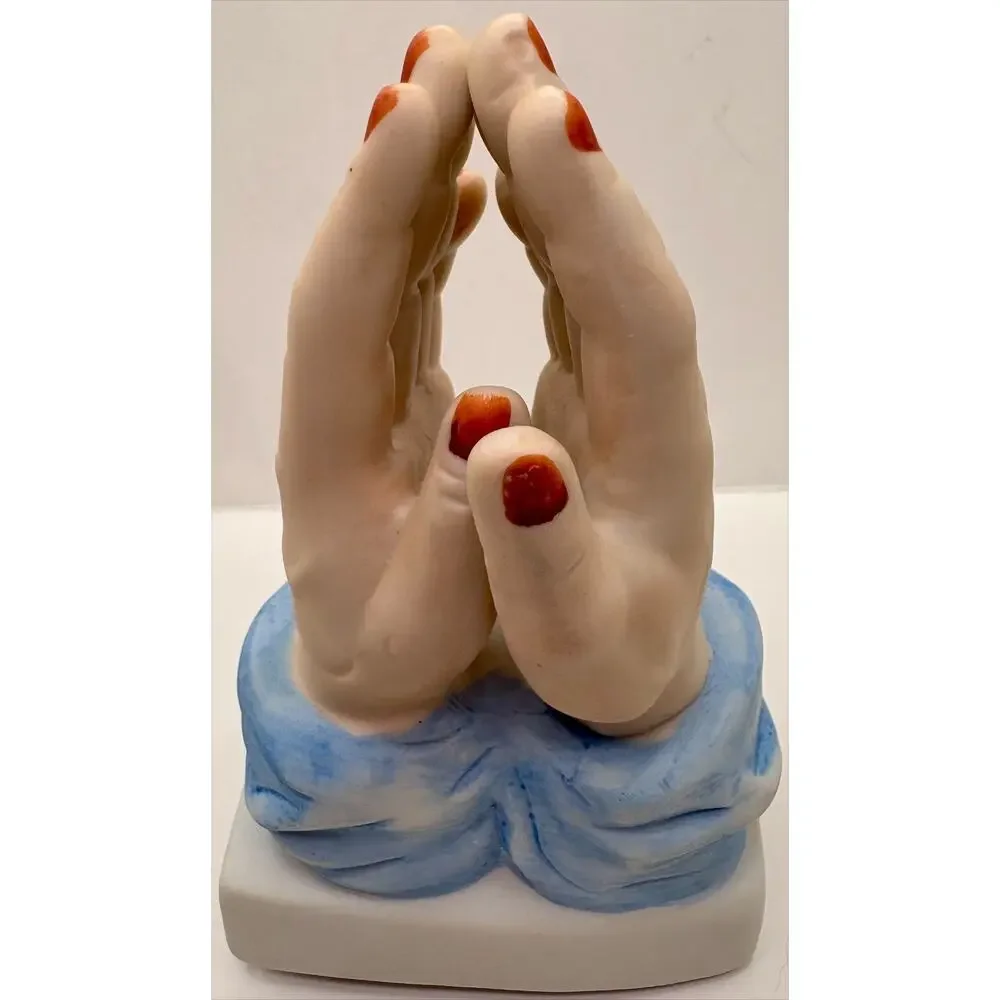 Vintage Praying Hands Ceramic Night Light Mid Century 6